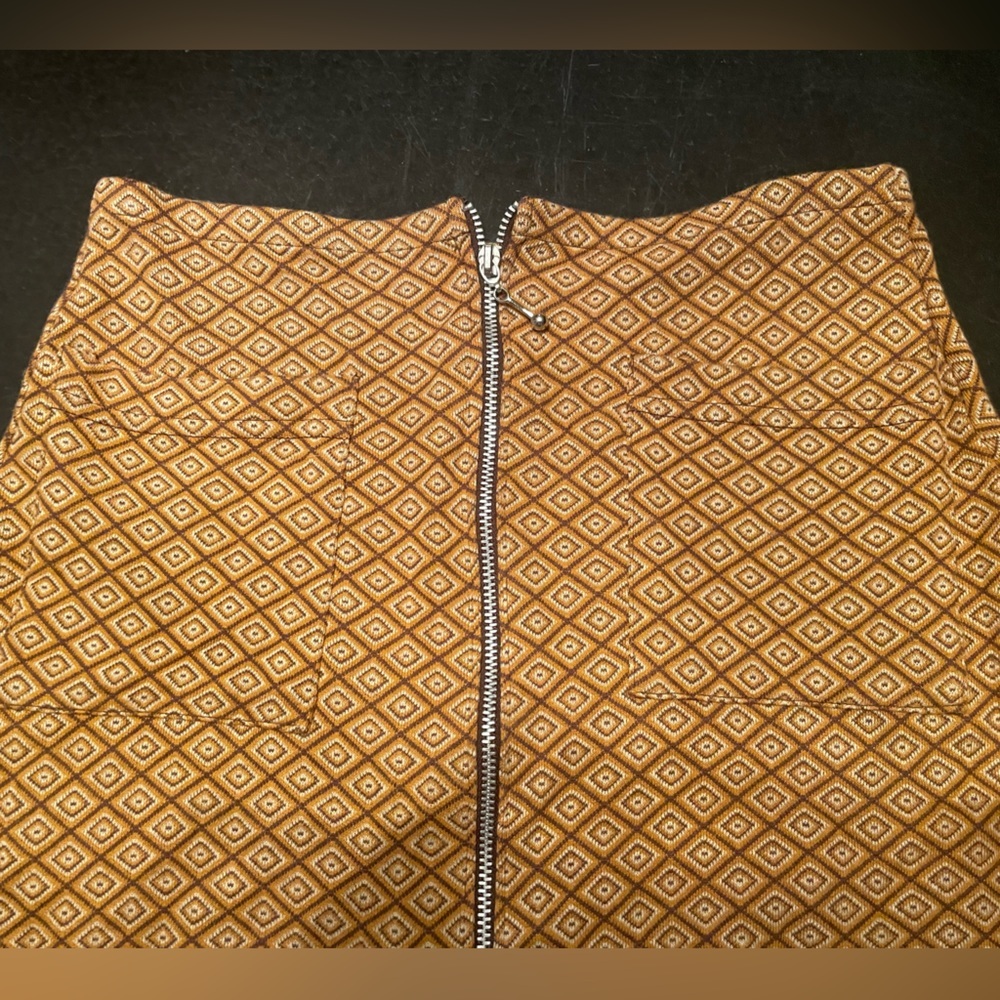 RARE Vintage MCM Free People Zip Front Skirt from Early ‘90s When Made in USA - Picture 4 of 8